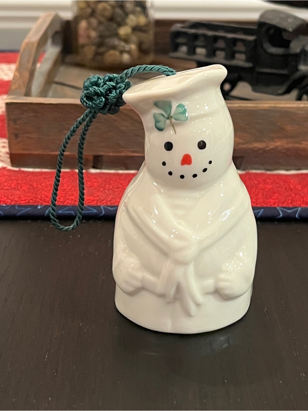 Belleek Pottery "Sailor Snowman Ornament"